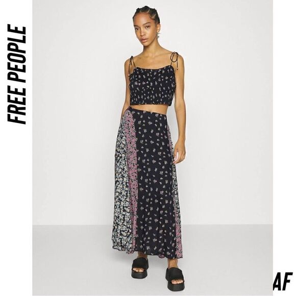 FREE PEOPLE KAIA SET IN BLACK COMBO NEW - Picture 3 of 11
